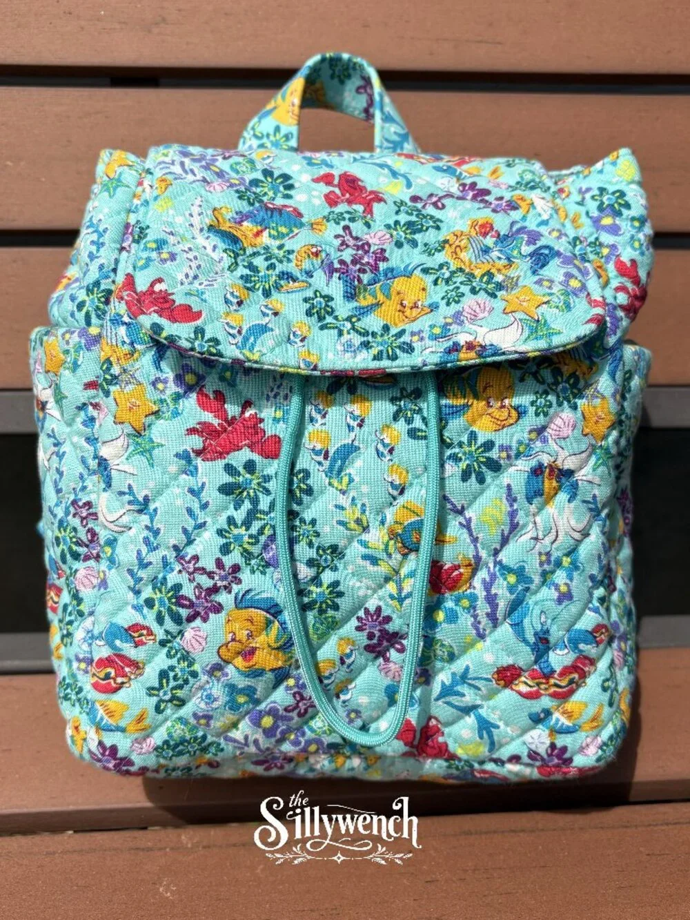 Vera Bradley Little Mermaid Small Backpack in Recycled Cotton